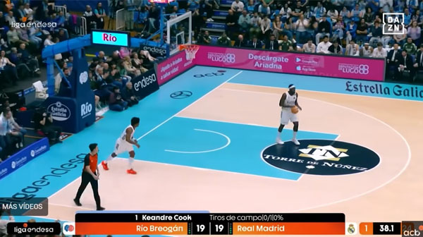 Ariadna RCP, protagonista en el partido de la ACB entre el CB Breogán y el Real Madrid